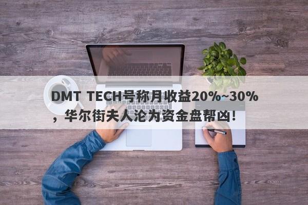 DMT TECH号称月收益20%~30%，华尔街夫人沦为资金盘帮凶！