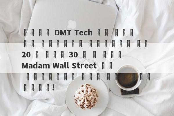 تدعي DMT Tech أن الدخل الشهري يتراوح من 20 ٪ إلى 30 ٪ ، وأن Madam Wall Street تم تخفيضها إلى قرص الصندوق!