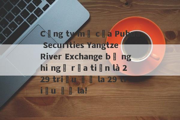 Công ty mẹ của Puhua Securities Yangtze River Exchange bị nghi ngờ rửa tiền là 229 triệu đô la 29 triệu đô la!