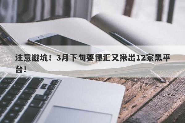 注意避坑！3月下旬要懂汇又揪出12家黑平台！