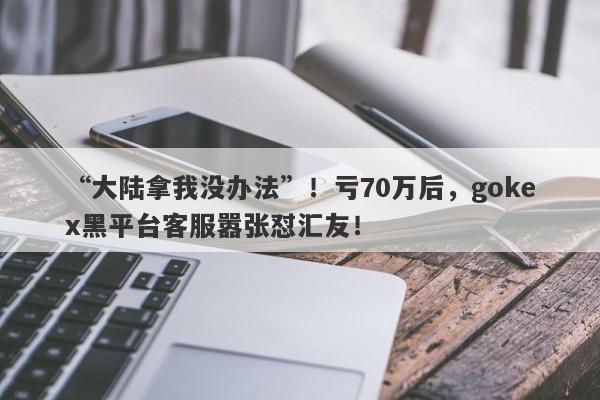 “大陆拿我没办法”！亏70万后，gokex黑平台客服嚣张怼汇友！