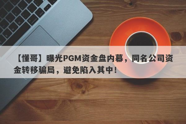 【懂哥】曝光PGM资金盘内幕，同名公司资金转移骗局，避免陷入其中！