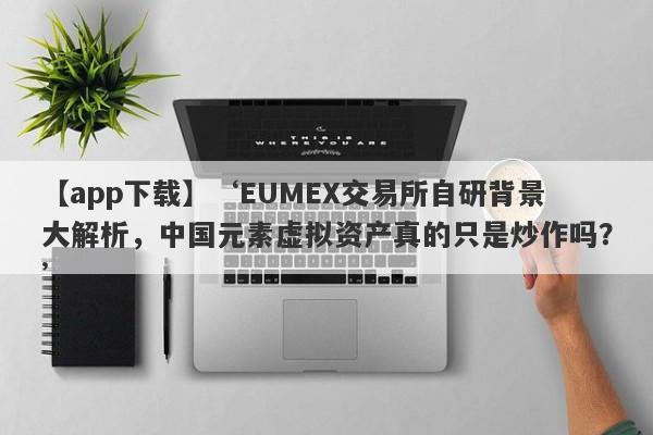 【app下载】‘EUMEX交易所自研背景大解析，中国元素虚拟资产真的只是炒作吗？’