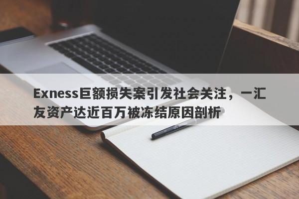 Exness巨额损失案引发社会关注，一汇友资产达近百万被冻结原因剖析