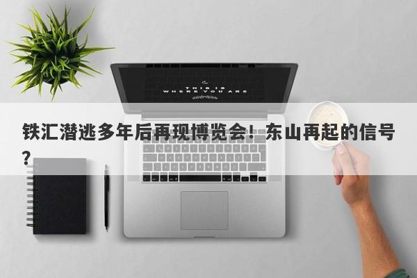 铁汇潜逃多年后再现博览会！东山再起的信号？