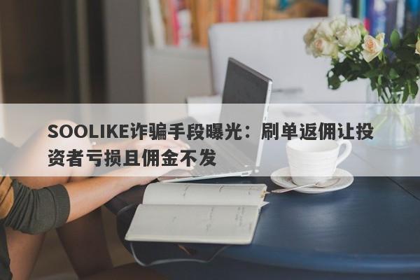 SOOLIKE诈骗手段曝光：刷单返佣让投资者亏损且佣金不发