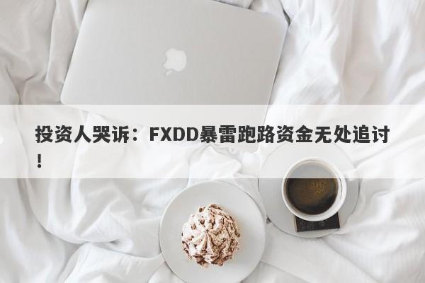 投资人哭诉：FXDD暴雷跑路资金无处追讨！